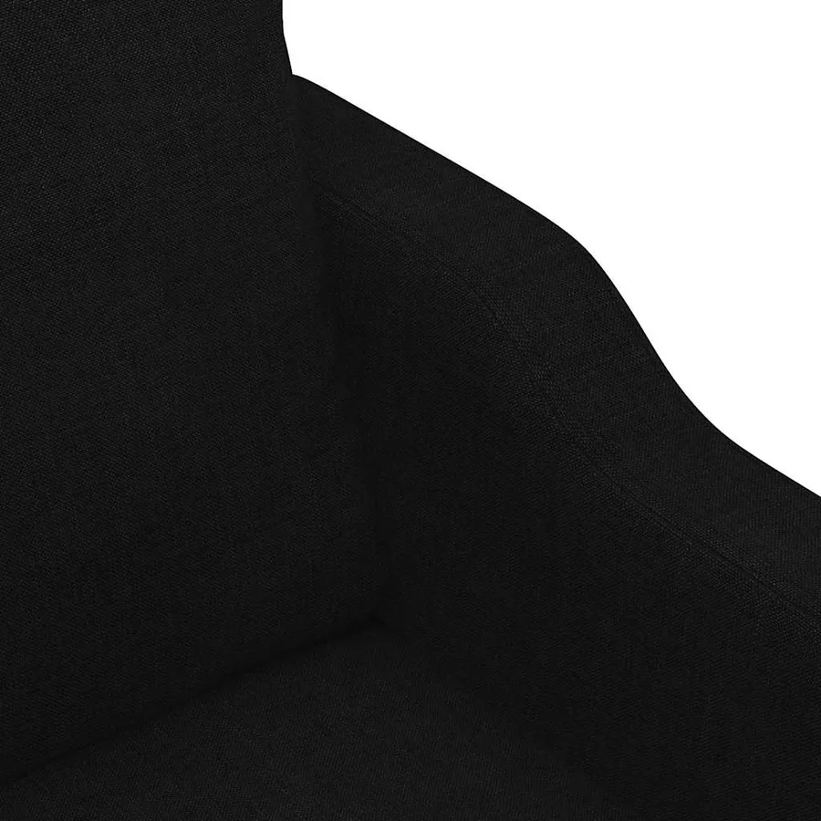 Canapé à 2 places Noir 120 cm Tissu - 6
