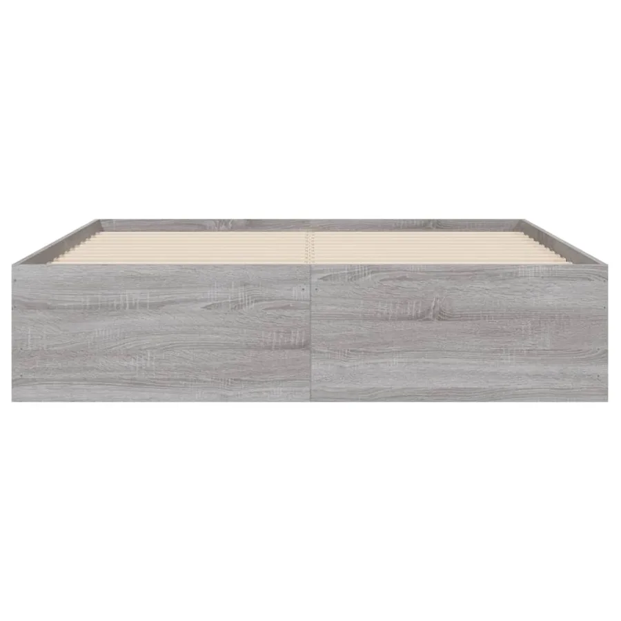 Cadre de lit avec tiroirs sans matelas sonoma gris 120x190 cm - 6
