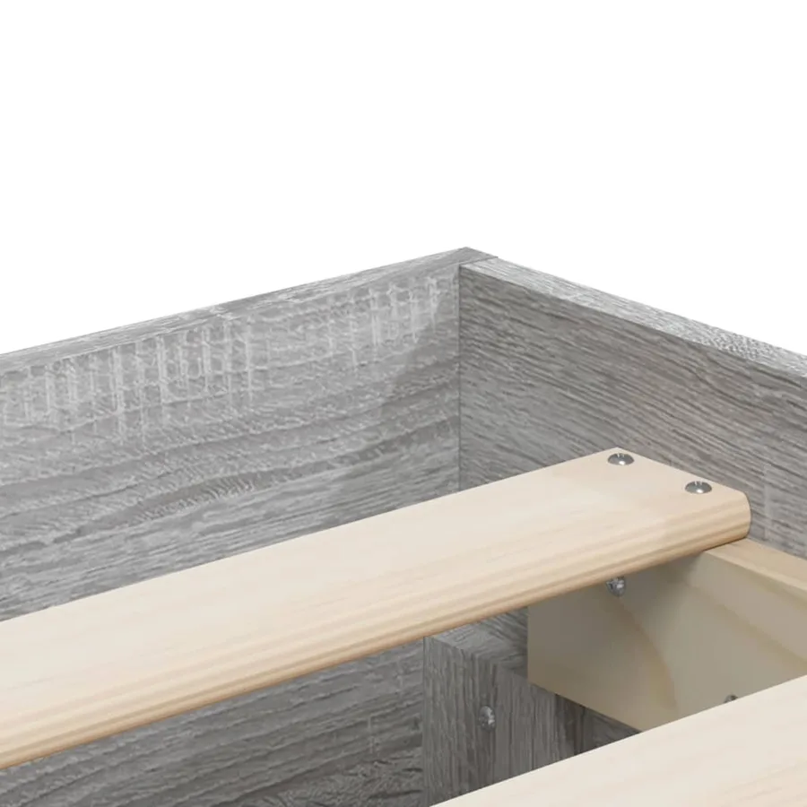 Cadre de lit avec tiroirs sans matelas sonoma gris 120x190 cm - 9