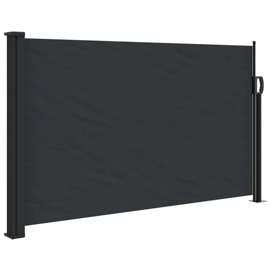 Auvent latéral rétractable noir 120x500 cm - 2