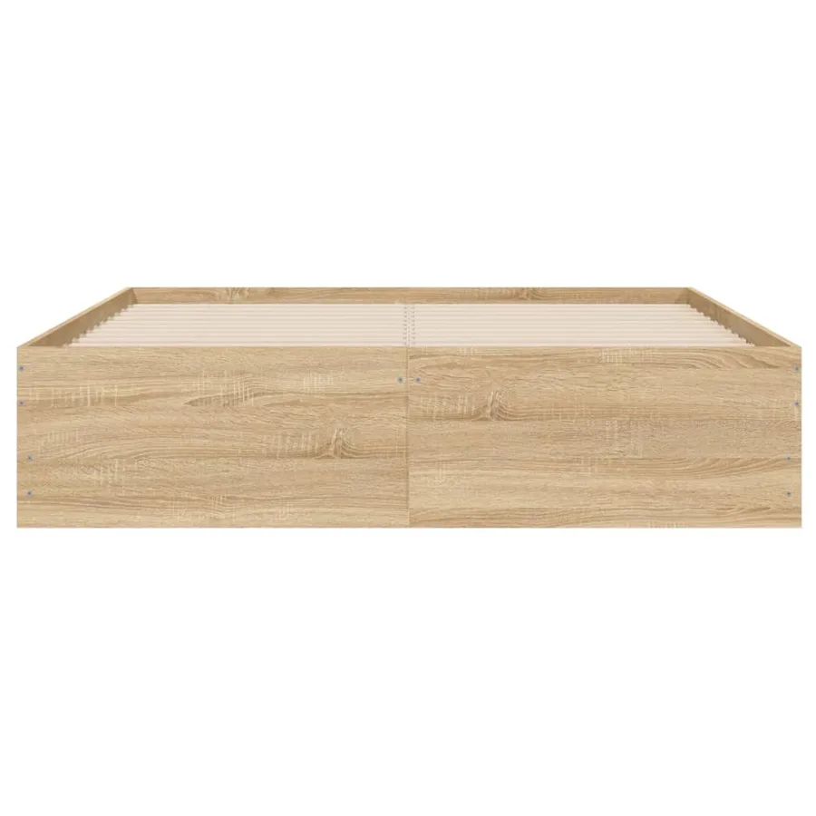 Cadre de lit avec tiroirs sans matelas chêne sonoma 120x190 cm - 6