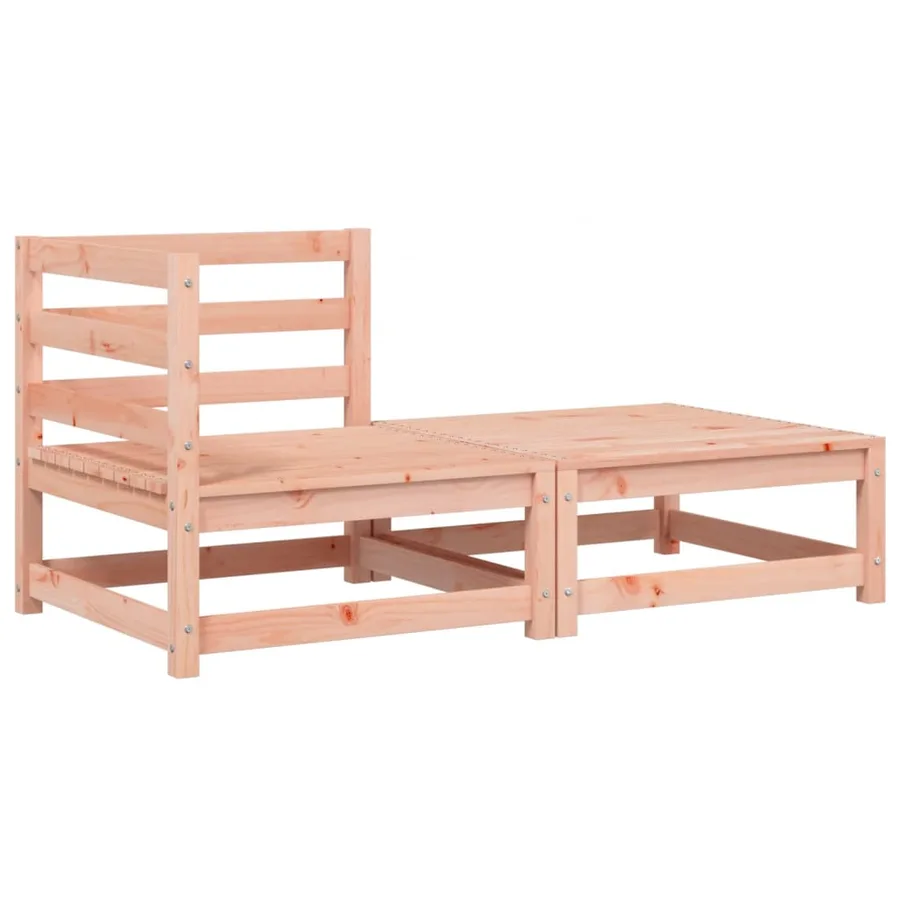 Canapé d'angle de jardin avec coussins et repose-pieds - 4