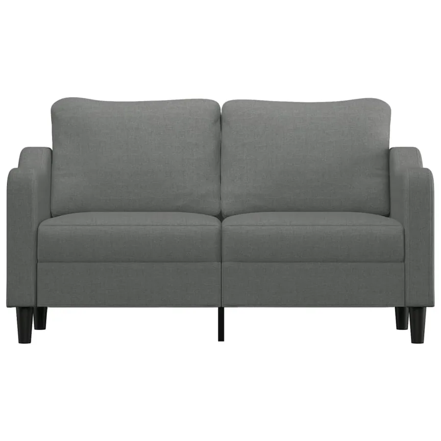 Canapé à 2 places Gris foncé 140 cm Tissu - 3