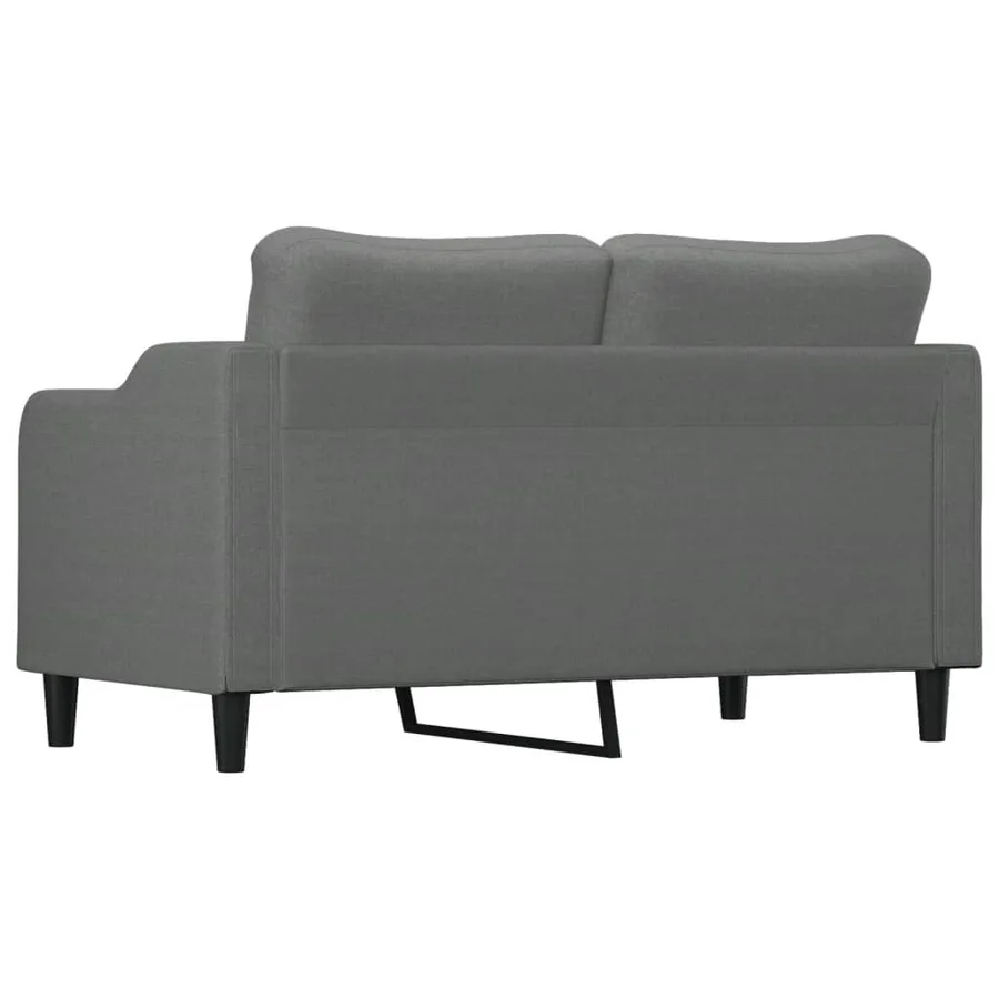 Canapé à 2 places Gris foncé 140 cm Tissu - 5