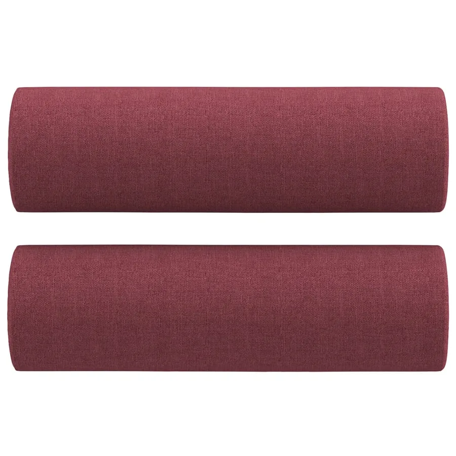 Canapé 2 places avec oreillers bordeaux 120 cm tissu - 5