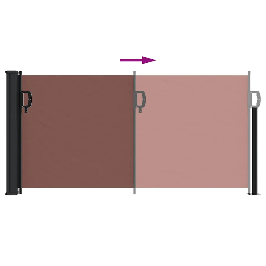 Auvent latéral rétractable marron 100x300 cm - 5
