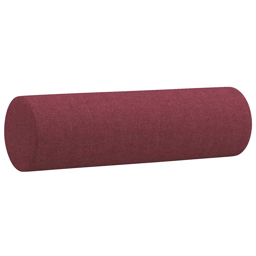 Ensemble de canapés 2 pcs avec coussins rouge bordeaux tissu - 6