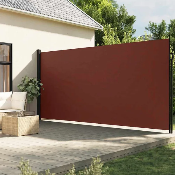 Auvent latéral rétractable marron 200x300 cm