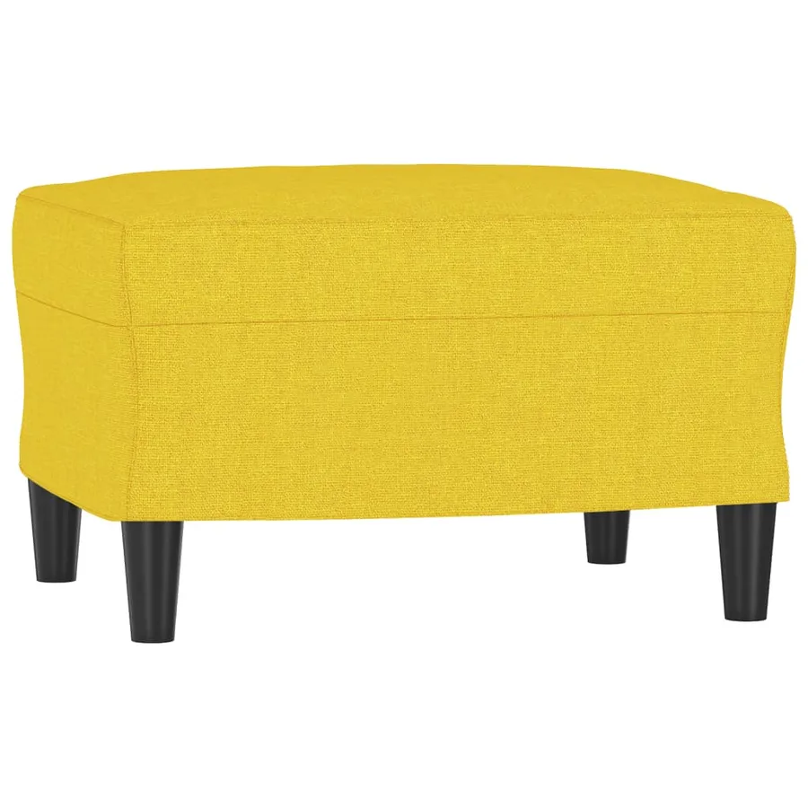 Ensemble de canapés 4 pcs avec coussins Jaune clair Tissu - 6