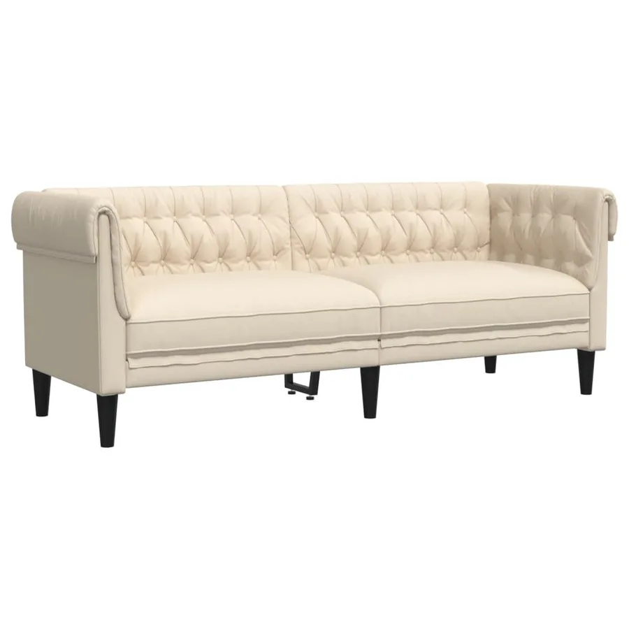 Ensemble de canapés 3 pcs crème tissu - 5