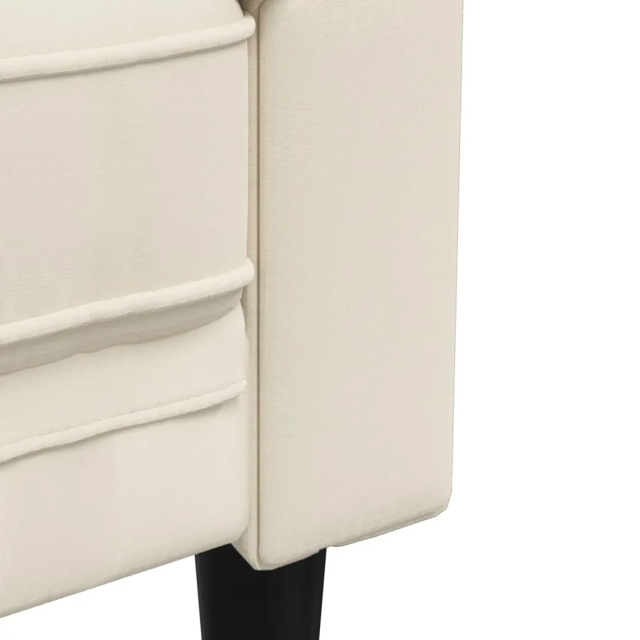 Ensemble de canapés 3 pcs crème tissu - 7