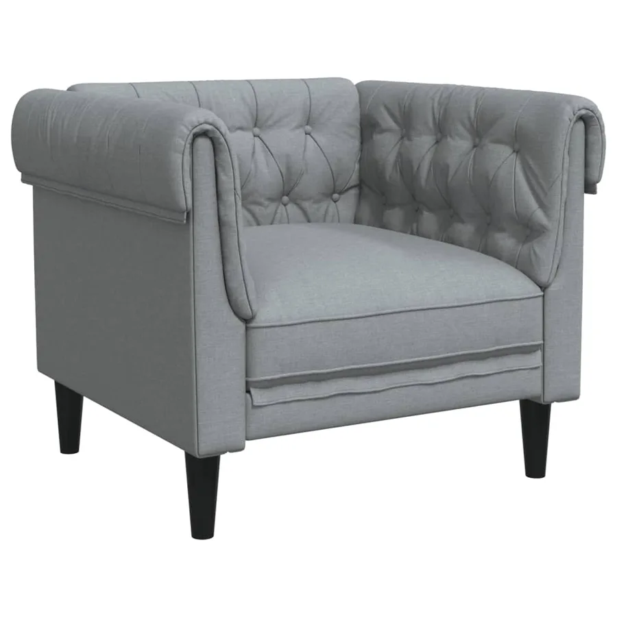 Ensemble de canapés 3 pcs gris clair tissu - 4
