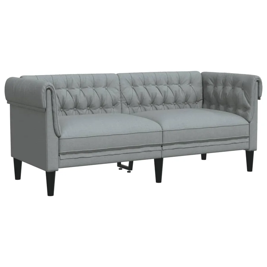 Ensemble de canapés 3 pcs gris clair tissu - 5