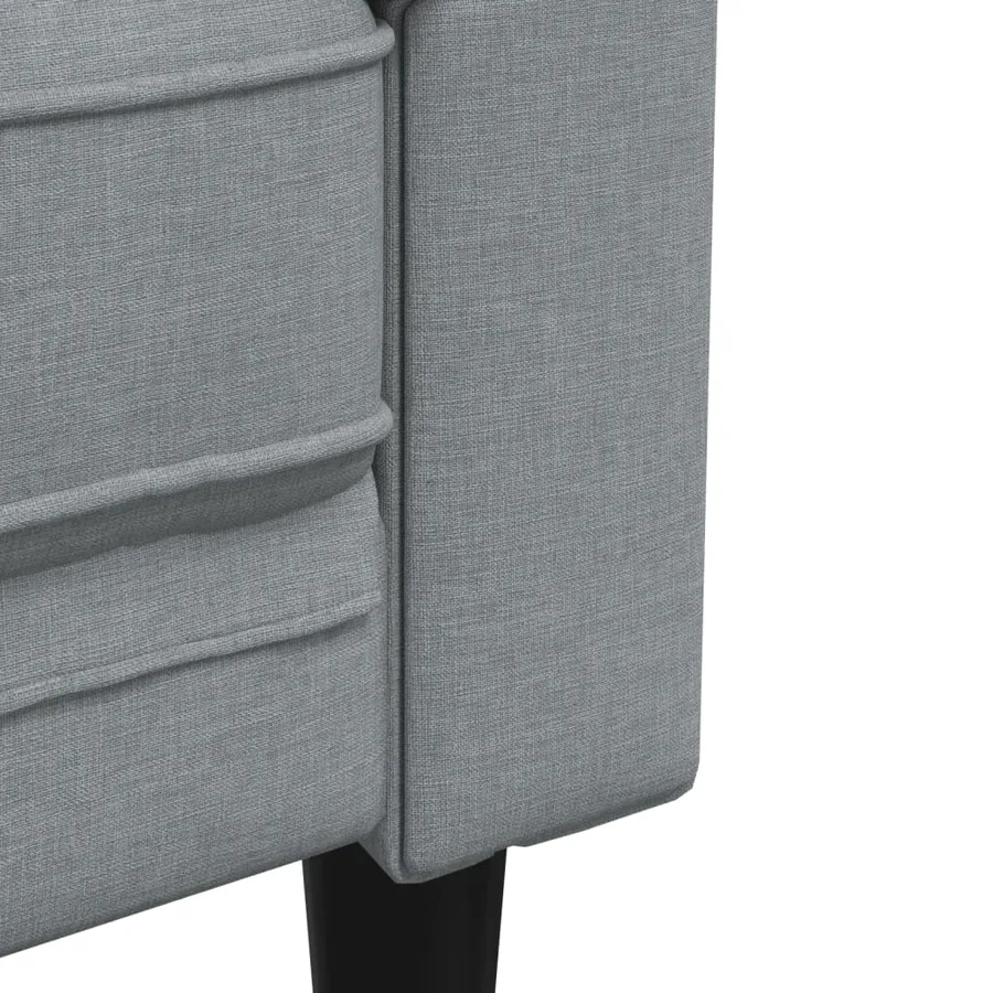 Ensemble de canapés 3 pcs gris clair tissu - 7