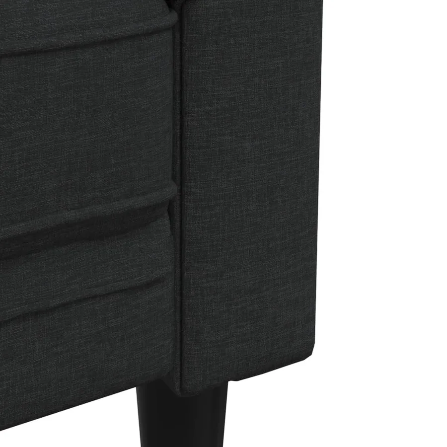 Ensemble de canapés 3 pcs noir tissu - 7
