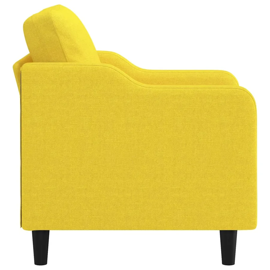 Fauteuil Jaune clair 60 cm Tissu - 4