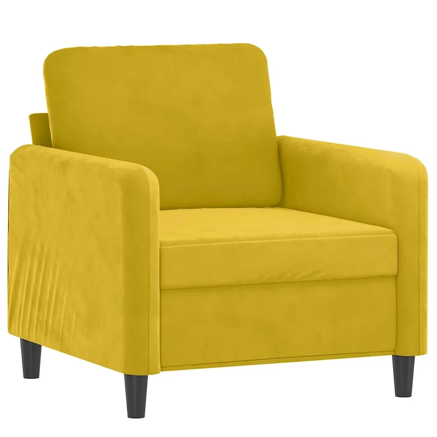 Ensemble de canapés 3 pcs jaune velours - 3