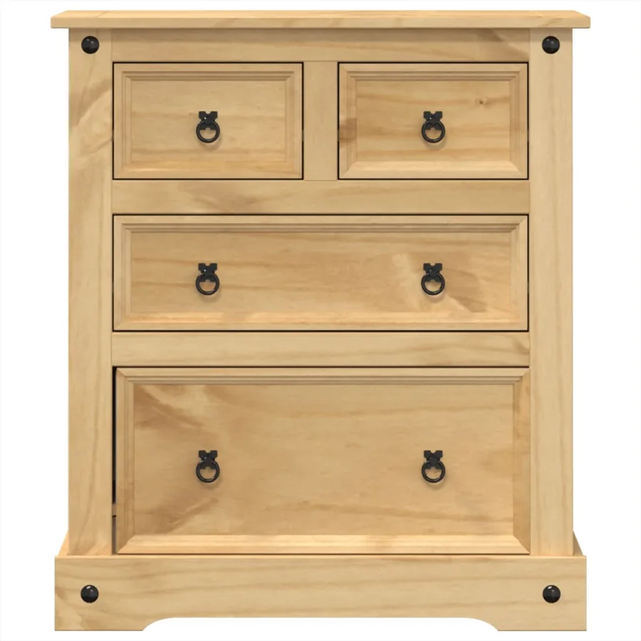 Commode Corona 80x43x91 cm bois massif de pin - 4