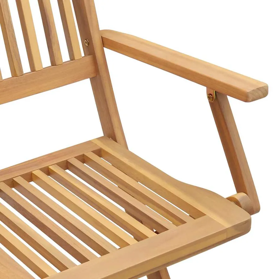 Ensemble à manger de jardin 9 pcs bois d'acacia solide - 5