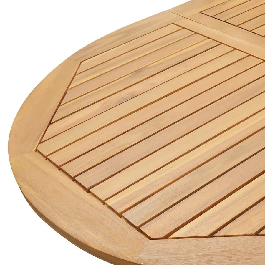 Ensemble à manger de jardin 9 pcs bois d'acacia solide - 8