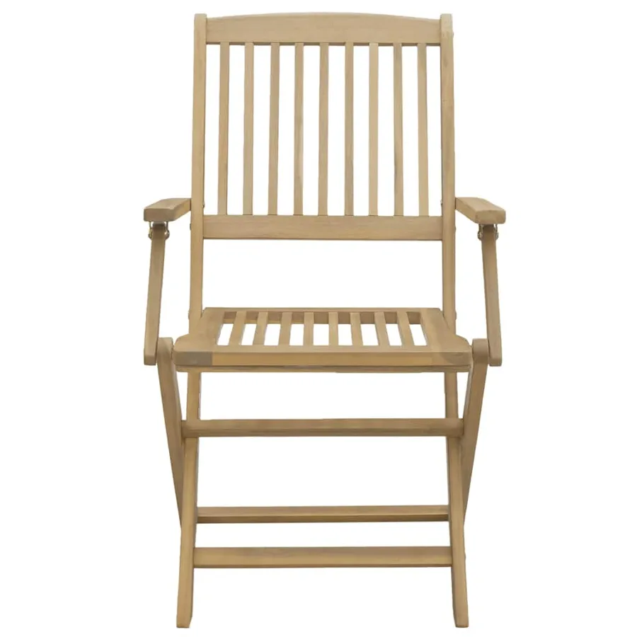 Chaises pliables de jardin lot de 2 bois massif d'acacia - 5