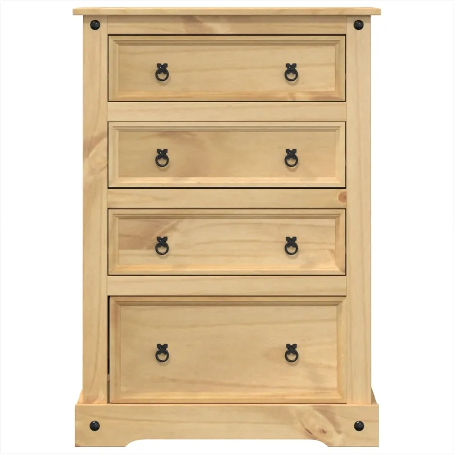 Commode Corona 80x43x114 cm bois massif de pin - 4