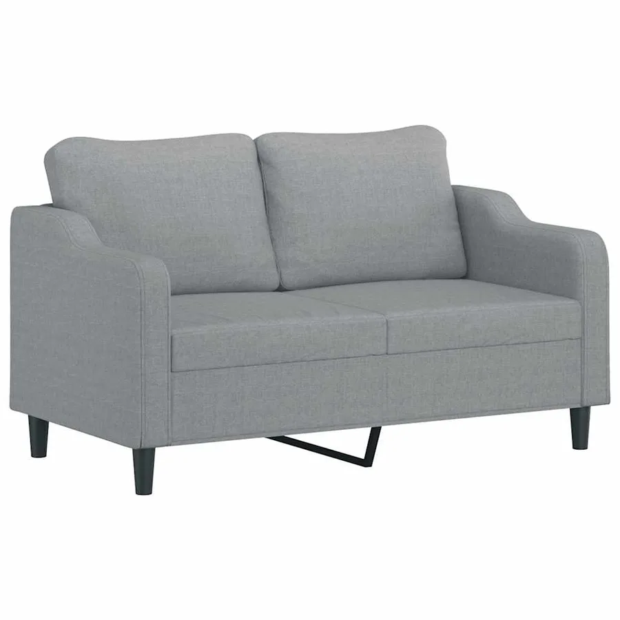 Ensemble de canapés 2 pcs coussins gris clair tissu - 4