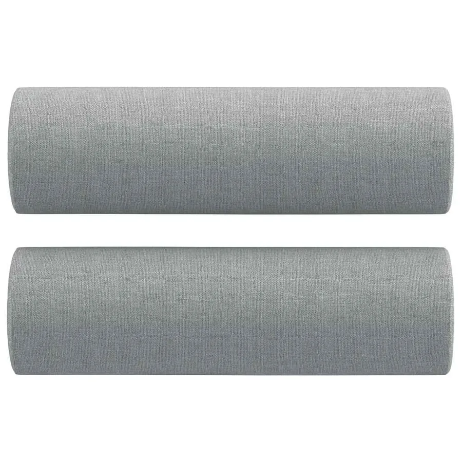 Ensemble de canapés 2 pcs coussins gris clair tissu - 5