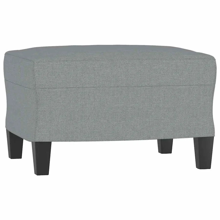 Ensemble de canapés 3 pcs coussins gris clair tissu - 5