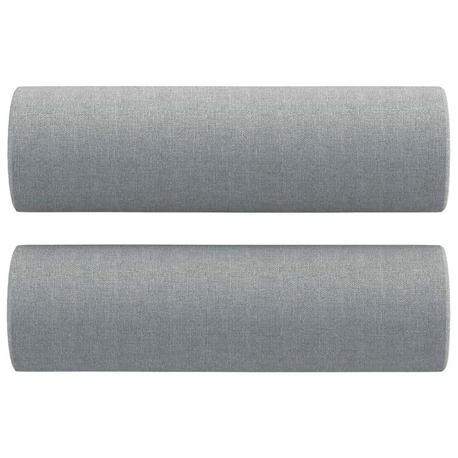 Ensemble de canapés 3 pcs coussins gris clair tissu - 7