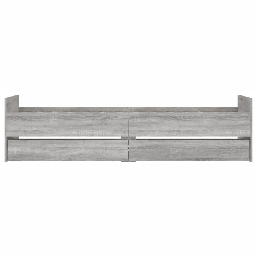 Cadre de lit avec tiroirs sans matelas sonoma gris 90x190 cm - 6