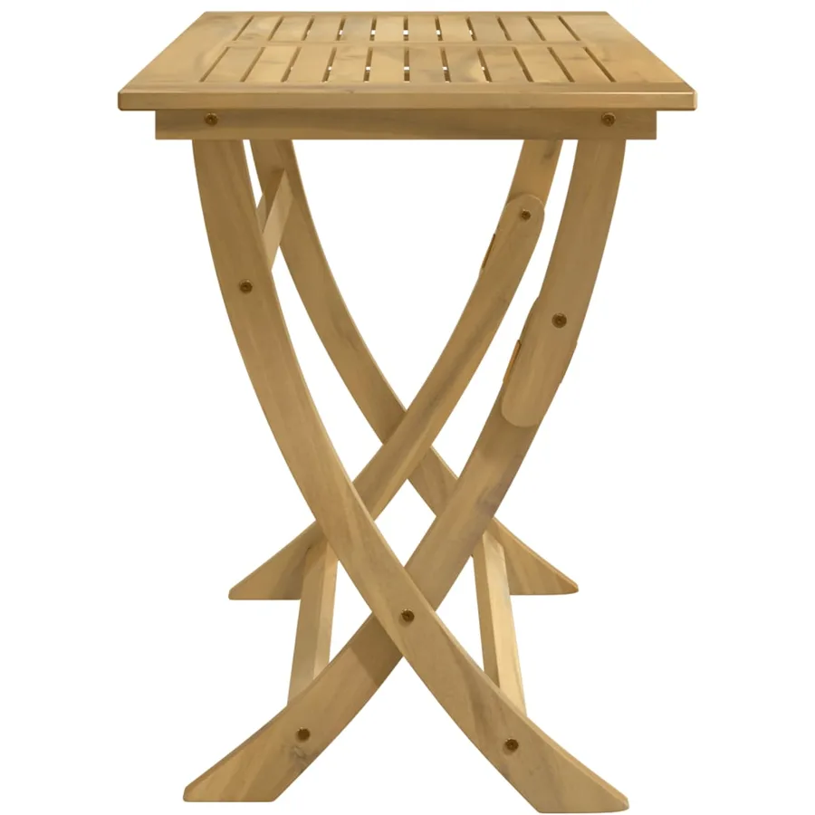 Table pliable de jardin 110x55x75 cm bois d'acacia solide - 5