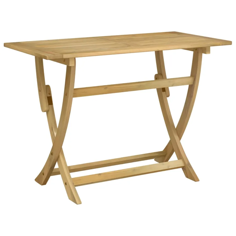 Table pliable de jardin 110x55x75 cm bois d'acacia solide - 6