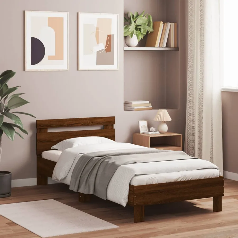 Cadre de lit sans matelas avec lumières LED 90x200 cm - 3