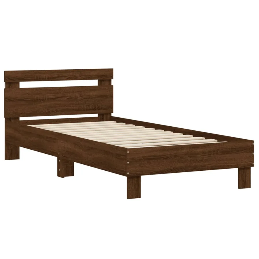 Cadre de lit sans matelas avec lumières LED 90x200 cm - 6