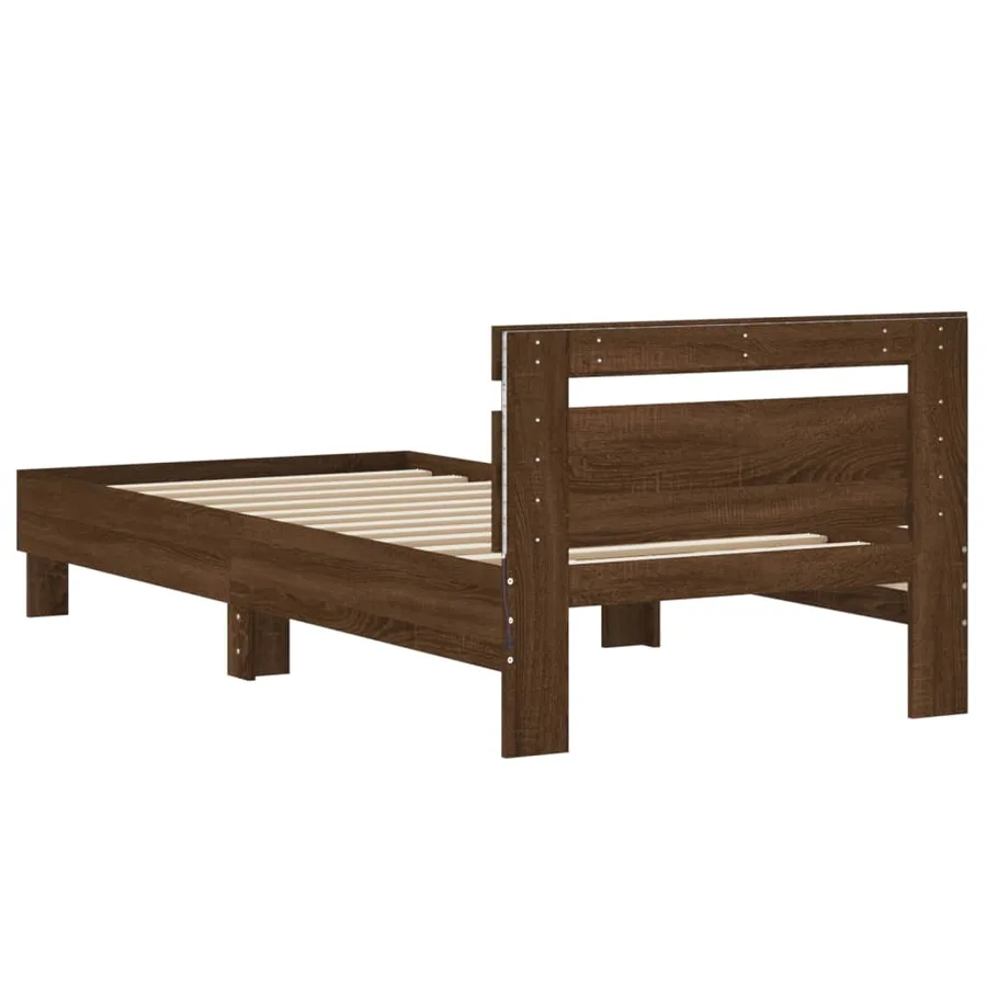 Cadre de lit sans matelas avec lumières LED 90x200 cm - 9