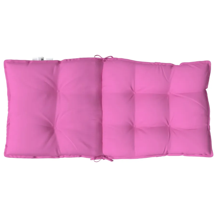 Coussins de chaise à dossier bas lot de 6 rose tissu oxford - 7
