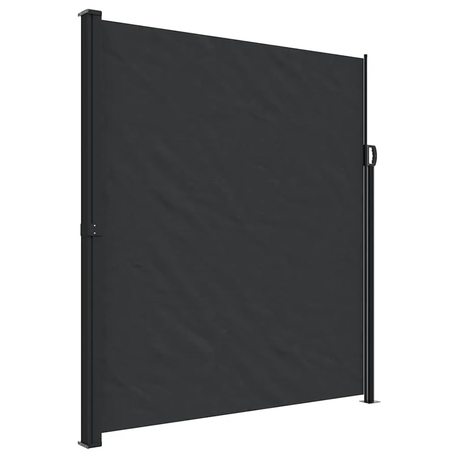 Auvent latéral rétractable noir 220x600 cm - 2