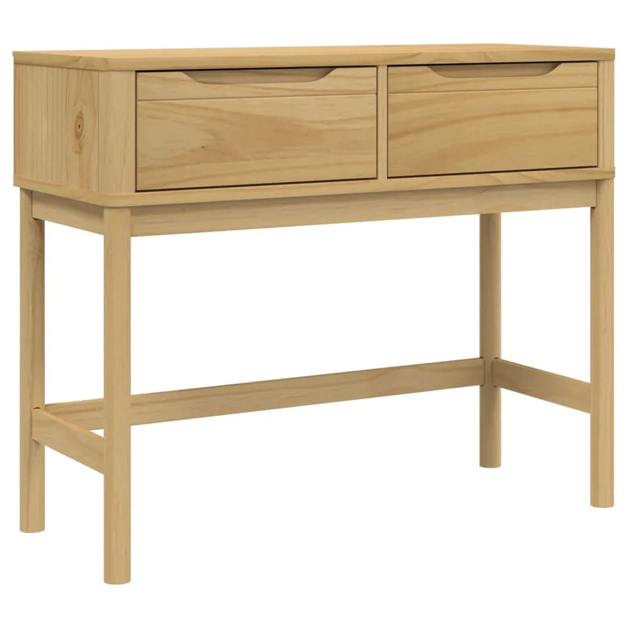 Table console FLORO marron cire 89,5x36,5x73 cm pin massif - 2