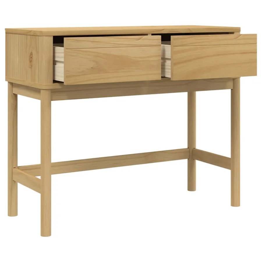 Table console FLORO marron cire 89,5x36,5x73 cm pin massif - 8