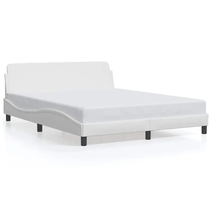Cadre de lit Dover blanc 160x200 cm similicuir - 2