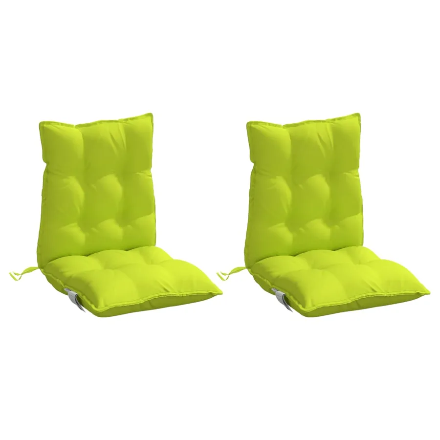 Coussins de chaise à dossier bas lot de 2 vert vif - 3