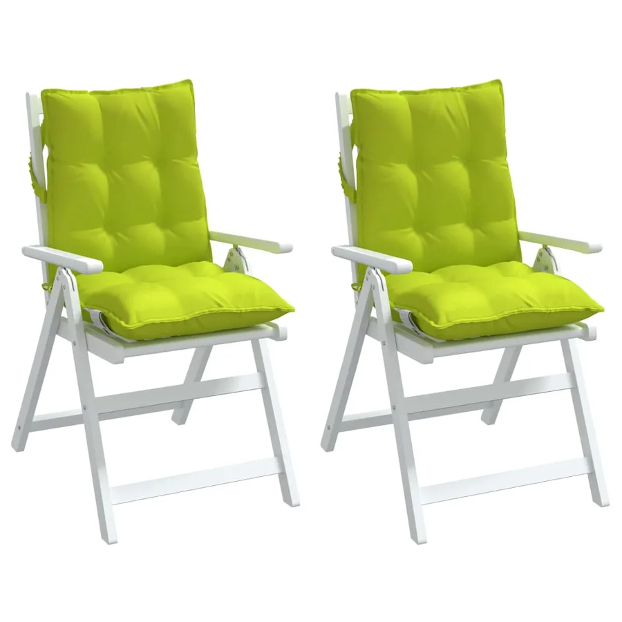 Coussins de chaise à dossier bas lot de 2 vert vif - 4