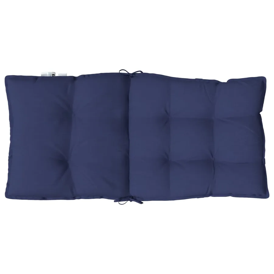 Coussins de chaise à dossier bas lot de 4 bleu marine - 7