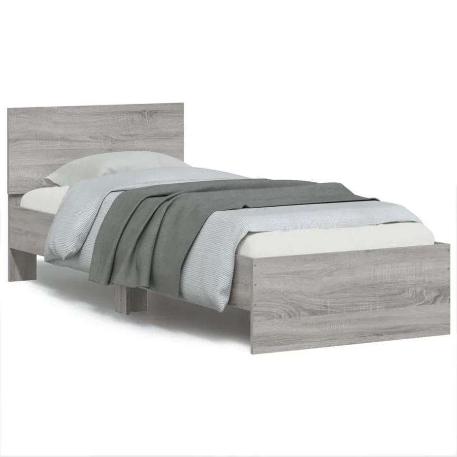 Cadre de lit sans matelas avec tête de lit 75x190 cm - 2