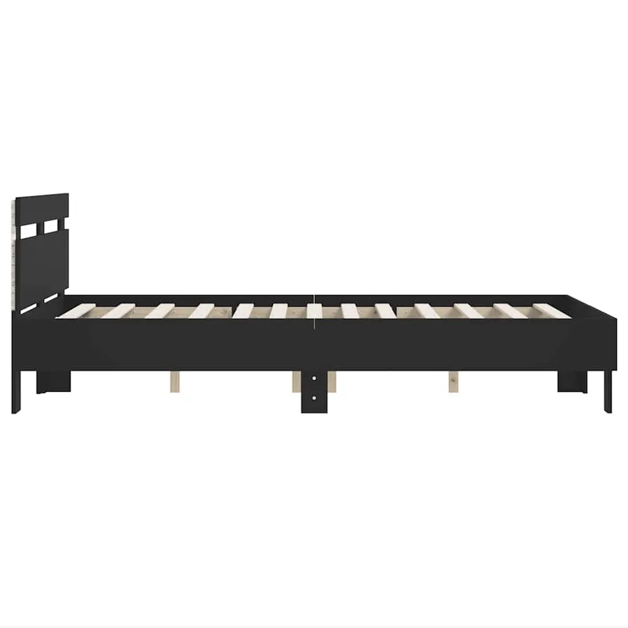Cadre de lit avec LED sans matelas noir 120x200 cm - 8