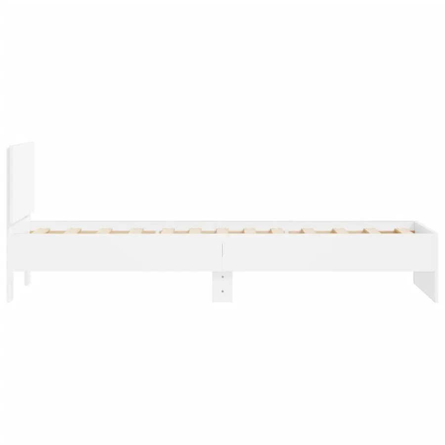 Cadre de lit sans matelas avec tête de lit blanc 90x200 cm - 6