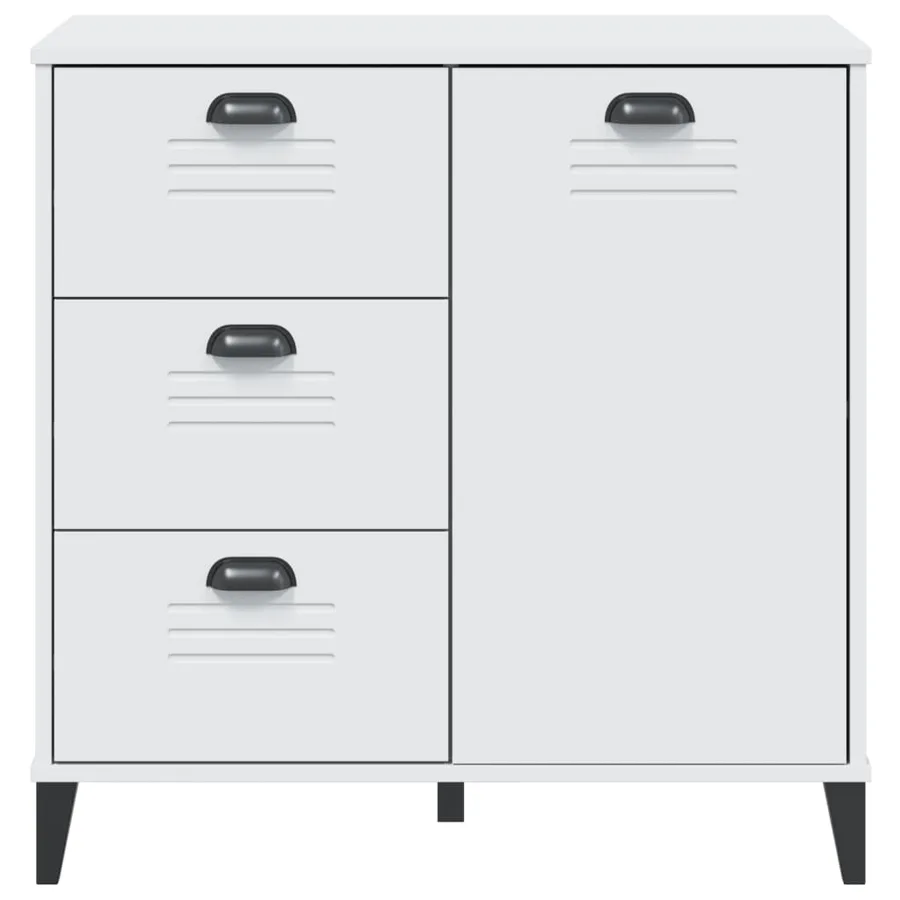 Buffet VIKEN blanc 80x40x80 cm bois d'ingénierie - 6