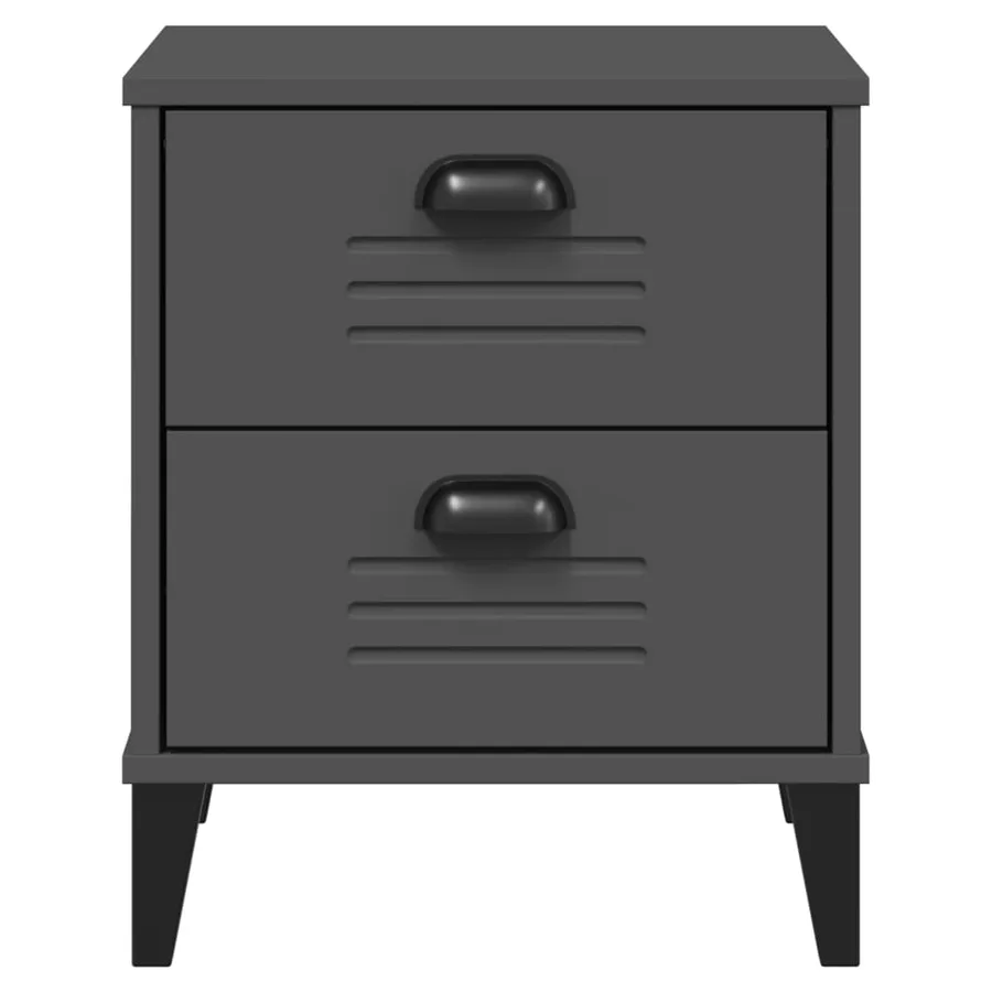 Table de chevet VIKEN gris anthracite bois d'ingénierie - 6