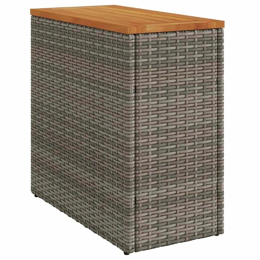Table d'appoint de jardin dessus en bois gris 58x27,5x55 cm - 7